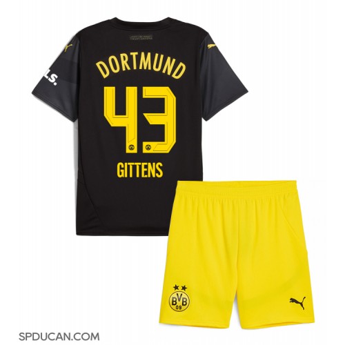 Dječji Nogometni Dres Borussia Dortmund Jamie Bynoe-Gittens #43 Gostujuci 2024-25 Kratak Rukav (+ Kratke hlače)